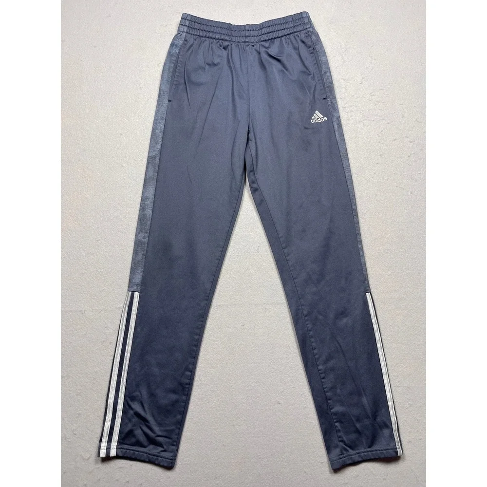 Adidas Mens Track Pants Navy Blue Athletic Joggers Training Sweatpants Striped